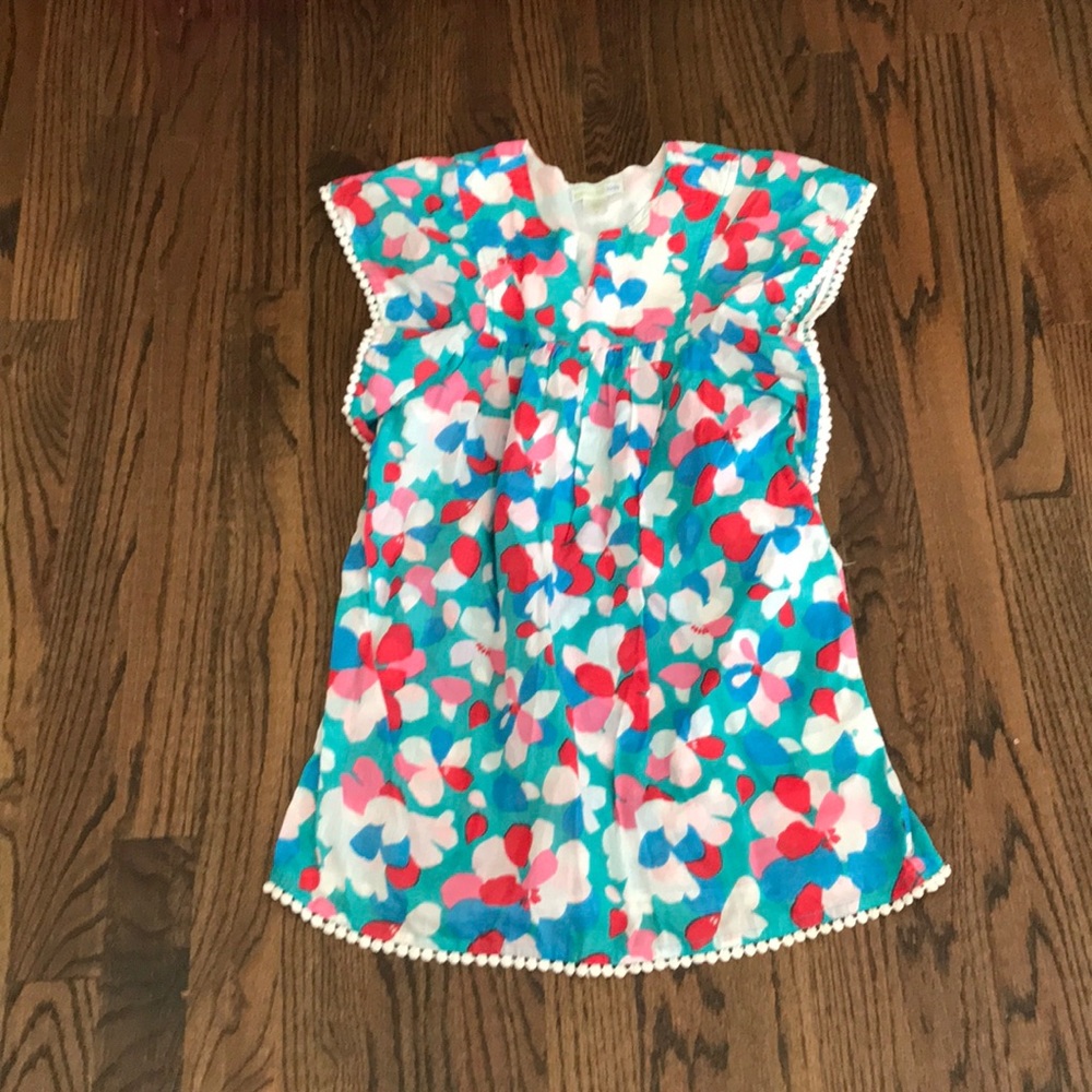 Flowered beach cover up